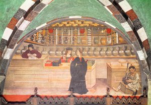 Egy gyógyszertár belseje alkotó: Italian School