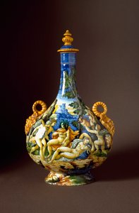 Io et Juno Kerámia kancsó, amelyet Urbinóban, az olaszországi Fontana műhelyben gyártanak. 16. századi Firenze, Museo Nazionale del Bargello – Io és Juno. Kerámia kancsó Fontana műhelyből, Urbino. 16. század. Bargello Nemzeti Múzeum, Firenze, Olaszország alkotó: Italian School