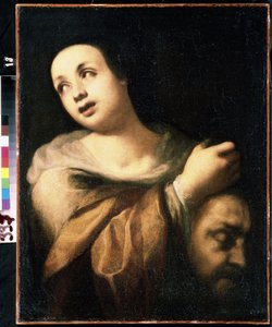 ""Judith bemutatja Holofernész fejét"" (Judith a Holofernész fejével) Festmény a 17. századi olasz iskoláról Mikhail Kroshitsky Művészeti Múzeum, Szevasztopol (Szevasztopol) Ukrajna alkotó: Italian School
