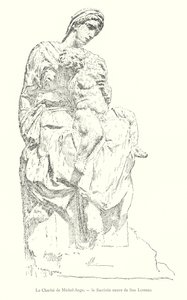 Michelangelo szeretetszolgálata, San Lorenzo új sekrestyéje (metszet) alkotó: Italian School