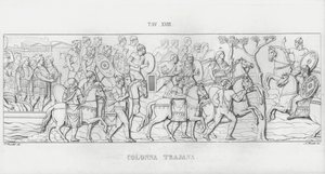 Traianus oszlopa (metszet) alkotó: Italian School