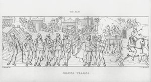 Traianus oszlopa (metszet) alkotó: Italian School