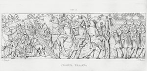 Traianus oszlopa (metszet) alkotó: Italian School