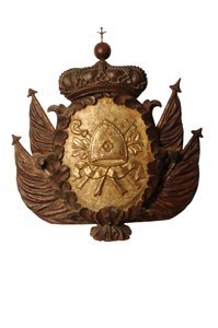 Nagy barokk fegyverfaragvány, 1700 körül (fa) alkotó: Italian School