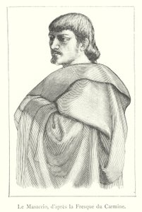 Masaccio, Carmine freskó után (metszet) alkotó: Italian School