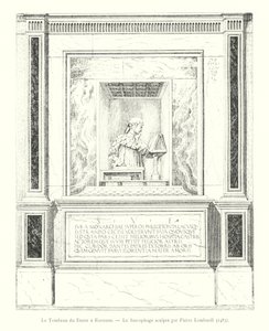 Dante sírja Ravennában, Pietro Lombardi által szobrászott szarkofág alkotó: Italian School