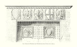 Firenze karjai a Porte de la Zecca arculatán (metszet) alkotó: Italian School