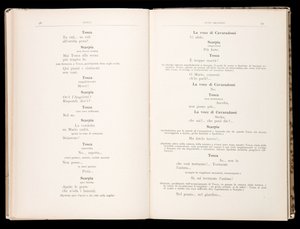 Librettó: Tosca, Giacomo Puccini, Ricordi Edition, Olaszország alkotó: Italian School