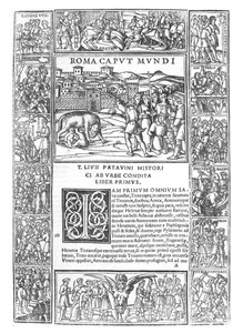 Livius Róma története, mert. 1 Roma Caput Mundi, kiadás Velencében, 1520 alkotó: Italian School