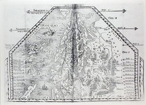 Skandinávia térképe, Olaus Magnus atlaszából alkotó: Italian School