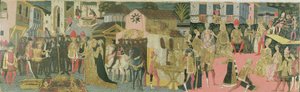 Házassági szertartás cassone-táblára festve, Firenzei Iskola, 1430 körül alkotó: Italian School