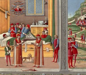 Középkori amputációs jelenet (tempera a panelen) alkotó: Italian School