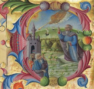 Mózes prédikál az izraelitáknak, Siena, 15. század 2. fele (tinta pergamen) alkotó: Italian School