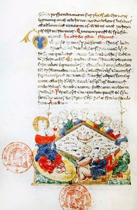 Ms 364 Az utolsó vacsora, a Monte Cassino Breviáriumból (vellum) alkotó: Italian School