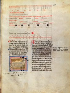 Ms Latin 7272 fol.112 Megvilágított naptároldal március, 14. században alkotó: Italian School