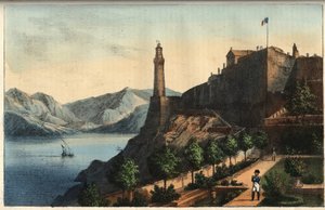 Napóleon Elbán – Napóleon Elbán – Portoferraio – Elba-sziget – Napóleon a kormányzó kertjében 1814-1815 – metszet a „” A Világegyetem összes népének szokásai és szokásai” c. Ez a kormány, a törvények, a milícia és mindenki vallásának története alkotó: Italian School