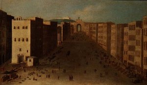 Nápolyi utcai jelenet alkotó: Italian School