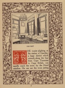 Oldal a San Domenico Palace Hotel, Taormina prospektusából (litho) alkotó: Italian School