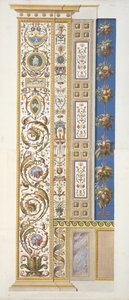 Panel a vatikáni Raphael Loggiáról, a Delle Loggie di Rafaele nel Vaticanoból, Giovanni Ottaviani (kb. 1735-1808) metszet, 1772-77 körül megjelent (kézzel színezett metszet) alkotó: Italian School