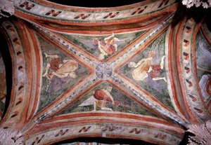 Paradicsom folyók - Fresco alkotó: Italian School