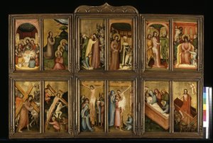 Krisztus szenvedélye, 1400 körül (tempera és arany fán) alkotó: Italian School