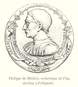 Philippe de Medici, archèveque de Pise, Pollaiuolo attribútuma (metszet) alkotó: Italian School