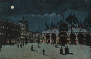 Szent Márk tér (színes litográfia) alkotó: Italian School