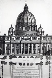 St. Peters terve, Róma, metszett Alessandro Specchi alkotó: Italian School