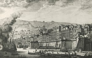 Ponte Reale Genovában, metszet, Olaszország alkotó: Italian School