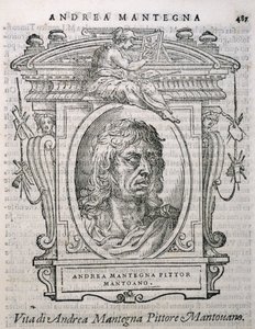 Andrea Mantegna (kb.1430-1506) portréja a Vasaris Lifes of the Artists-ből, először 1550 alkotó: Italian School