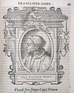 Fra Filippo Lippi (kb.1406-69) portréja a Vasaris Lifes of the Artists című művéből, először 1550-ben jelent meg alkotó: Italian School