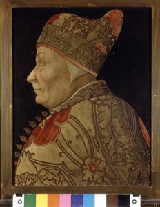 Francesco Foscari (1373 - 1457), velencei dózse portréja. Festészet fára. SD. Velencei Correr Múzeum alkotó: Italian School