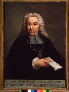 Giacomo Perti (1661-1756) olasz zeneszerző portréja alkotó: Italian School