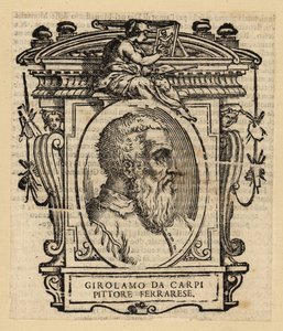 Girolamo Da Carpi olasz festő és dekoratőr portréja, aki a ferrarai Este House udvarában dolgozott alkotó: Italian School