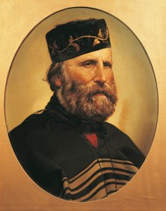 Portrait of Giuseppe Garibaldi, c.1897 (oil on cardboard) alkotó: Italian School