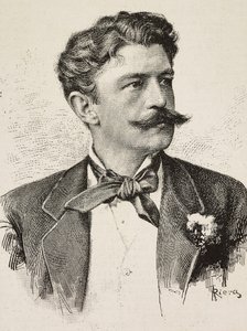 Herbert von Bismarck (1849-1904) német politikus portréja, Riera metszete a Vianello Brothers fényképéből, a L