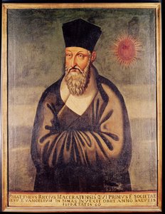 Matteo Ricci (1552-1610) olasz misszionárius, a kínai jezsuita misszió alapítója portréja (panel) alkotó: Italian School