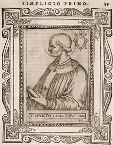 Simplicius pápa portréja, 1760 körül (metszet) alkotó: Italian School