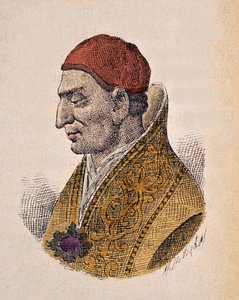 Constantin Ier pápa portréja (I. Konstantin vagy Constantinus vagy Costantino) (708-715) alkotó: Italian School