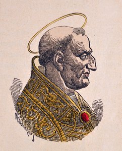 Gregoire Ier le Grand pápa portréja (Nagy Gergely vagy Gregorio Magno vagy Gregorius Magnus) (590-604) alkotó: Italian School
