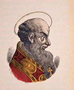 V. Pie. (Pius vagy Pio) pápa portréja (1566-1572), 1898 (metszet későbbi színezéssel) alkotó: Italian School