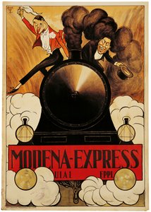 A Modena Expresszt hirdető plakát