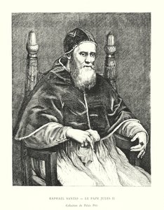 Raphael Sanzio, II. Julius pápa, Pitti-palota gyűjtemény (metszet) alkotó: Italian School
