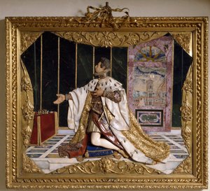 II. Cosimo de Medici (1590-1621), Toszkána nagyhercegének ábrázolása Magas dombormű faragott kövekből, aranyból és briliánsból (Magas dombormű) 1617-1624 Firenze , Argentínai Múzeum, macska alkotó: Italian School