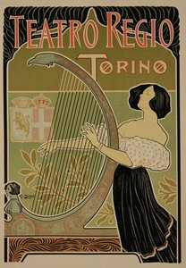 A torinói Theatre Royalt reklámozó plakát reprodukciója