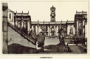 Róma: Campidoglio (litho) alkotó: Italian School