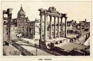 Róma: Forum Romanum (litho) alkotó: Italian School