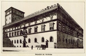 Róma: Palazzo Di Venezia (litho) alkotó: Italian School