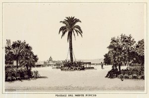 Róma: Piazzale Del Monte Pincio (litho) alkotó: Italian School
