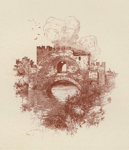 Róma, Nomentano híd (litho) alkotó: Italian School